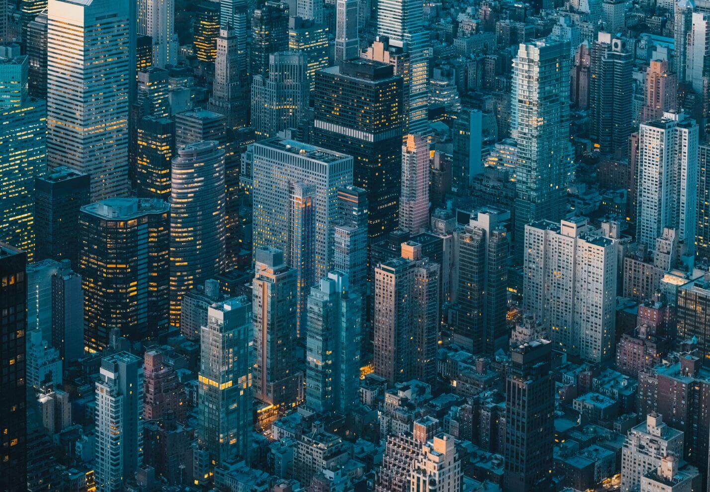 Tall buildings in a big city